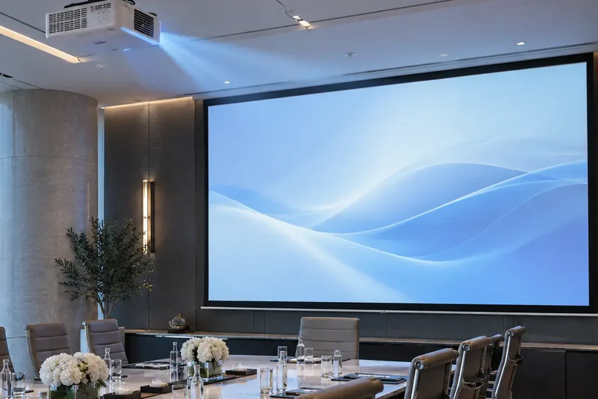 Conference projector screen